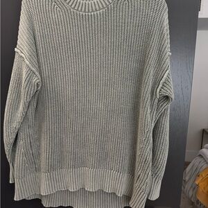 American Eagle Outfitters Light Green/gray Crew Neck Sweater